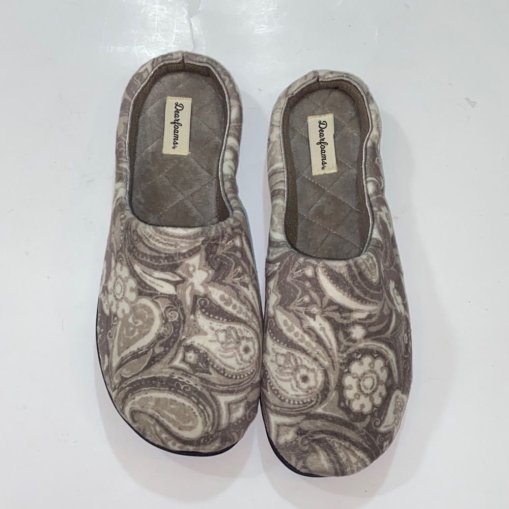 Dearfoams Paisley Pattern Slippers Women’s Size US 11-12